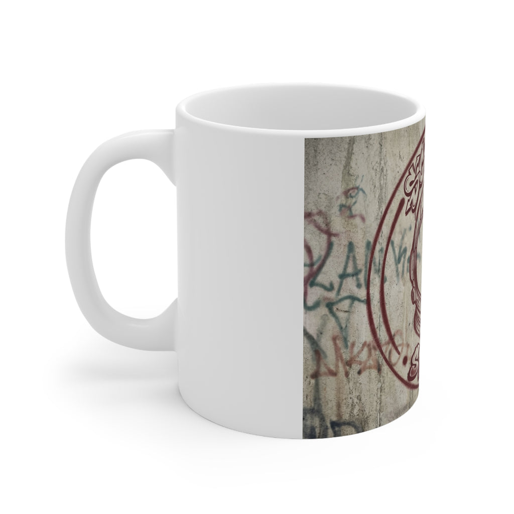 Scuba's Space Logo Ceramic Mug – Retro Graffiti Coffee Cup 11oz