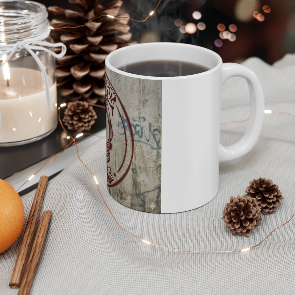 Scuba's Space Logo Ceramic Mug – Retro Graffiti Coffee Cup 11oz