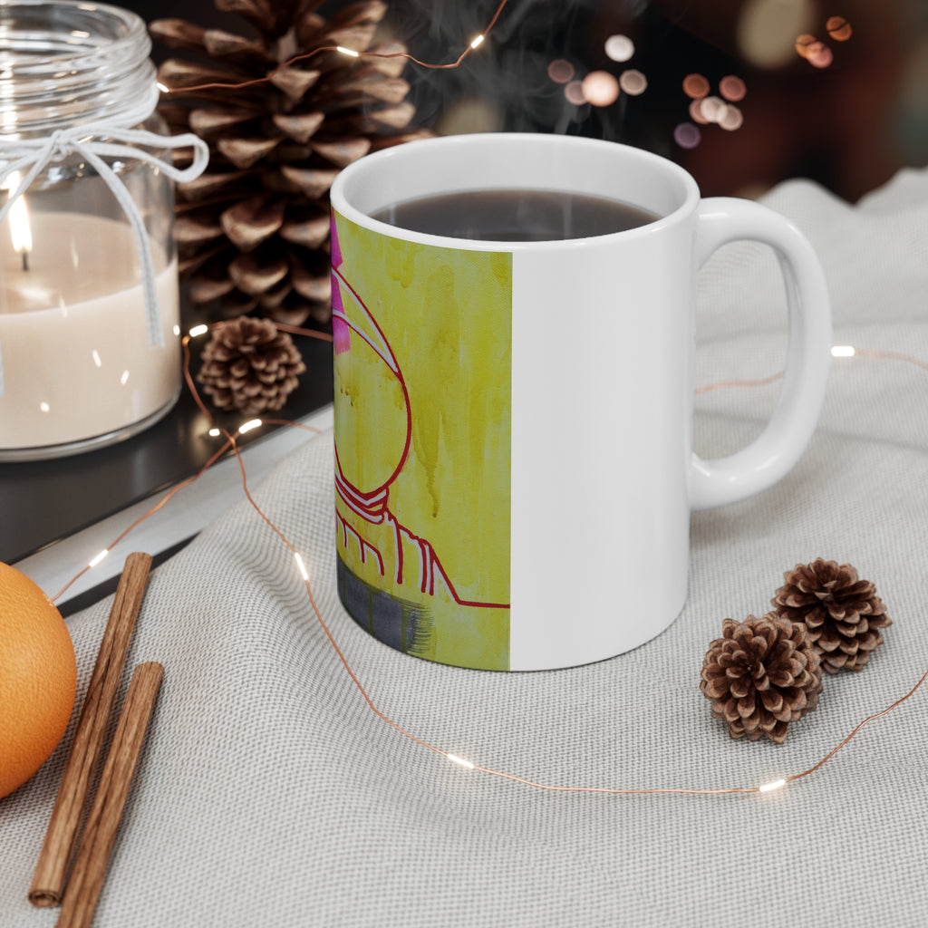 Astroguy Ceramic Mug — Colorful Neon Space Coffee Cup 11oz