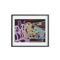 Shut up and Drive Framed Poster —  Matte Space Car Print Neon Pop-Art Astronaut Driving