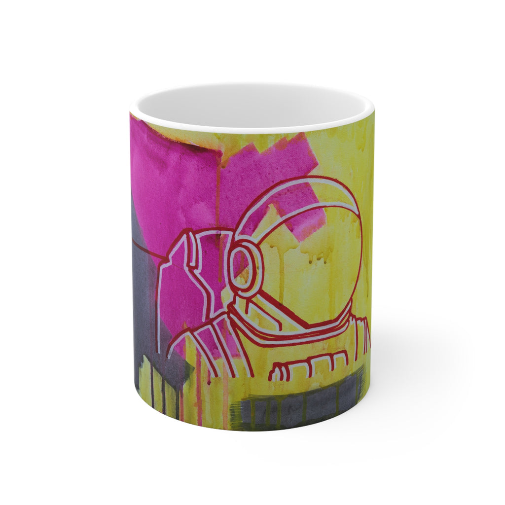 Astroguy Ceramic Mug — Colorful Neon Space Coffee Cup 11oz