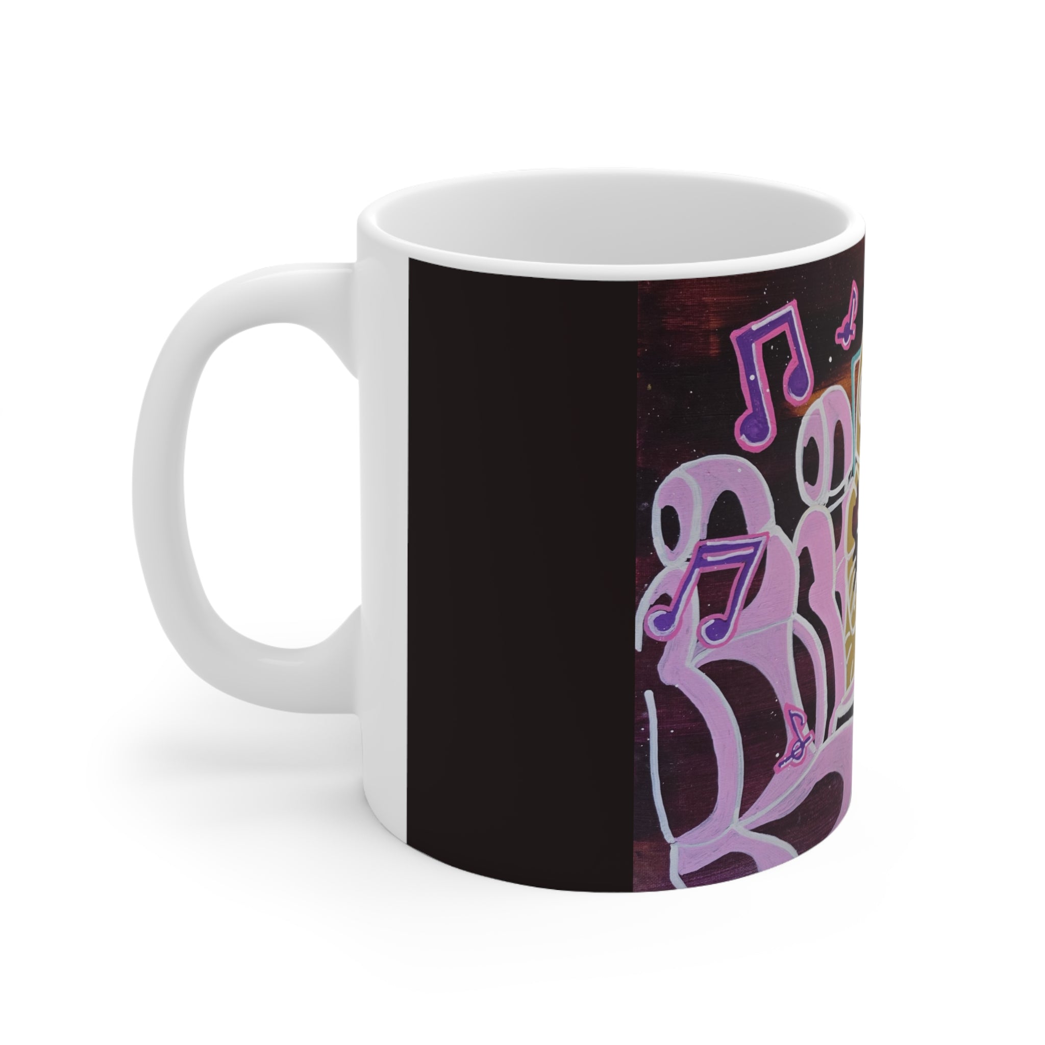 Shut up and Drive Ceramic Coffee Mug — Neon Pop‑Art Sci‑Fi 11oz