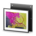 Astro Guy Framed Poster — Neon Pink & Yellow Space Art