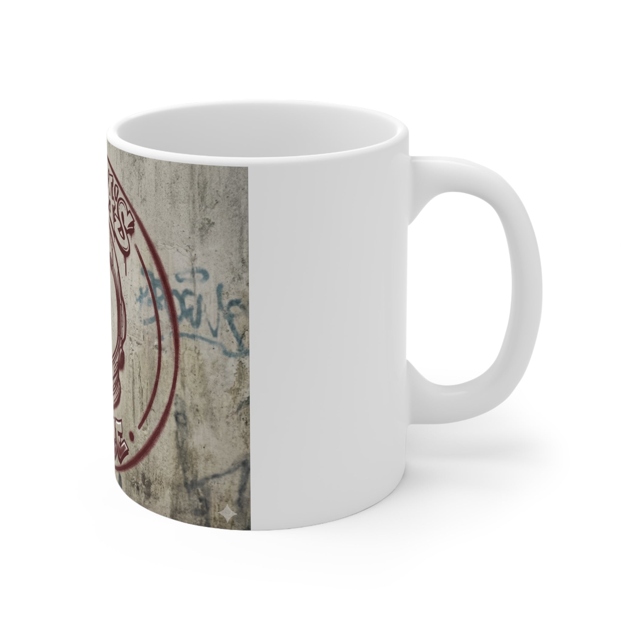 Scuba's Space Logo Ceramic Mug – Retro Graffiti Coffee Cup 11oz